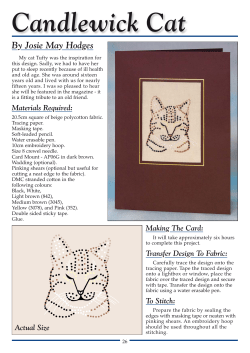 Candlewick Cat - Craft Creations