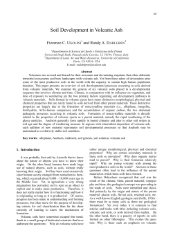 Soil Development in Volcanic Ash