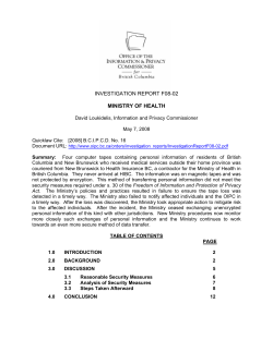 F08-02 - Office of the Information and Privacy Commissioner