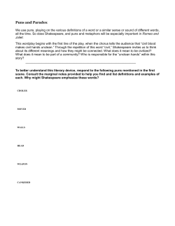 Puns and Paradox - Newton.k12.ma.us