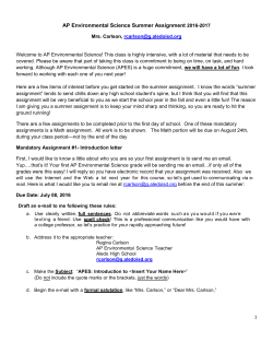 AP Environmental Science Math Prep