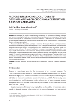 factors influencing local tourists` decision