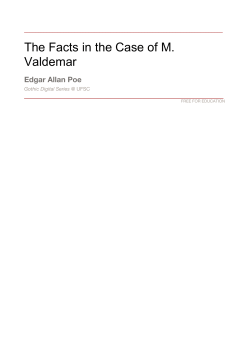 The Facts in the Case of M. Valdemar