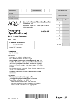 Foundation Specimen Question Paper