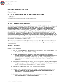 Code of Colorado Regulations - Colorado Secretary of State