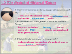 Life in Medieval Towns