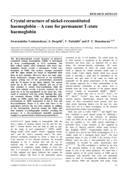Crystal structure of nickel-reconstituted haemoglobin &ndash; A case