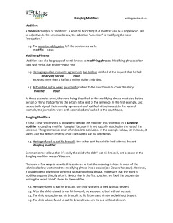 Dangling Modifiers File