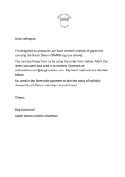 order form - South Devon CAMRA