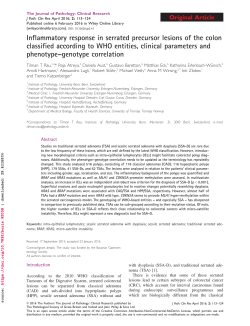 Inflammatory response in serrated precursor lesions of the