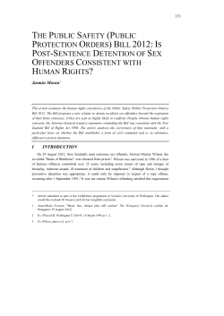 public protection orders - Victoria University of Wellington