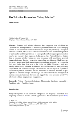 Has Television Personalized Voting Behavior?