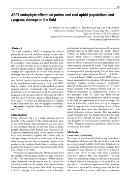 AR37 endophyte effects on porina and root aphid populations and