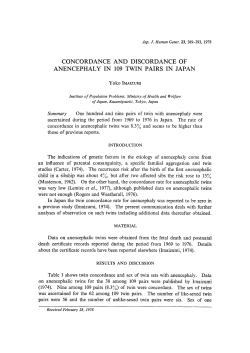 Concordance and discordance of anencephaly in 109 twin pairs in