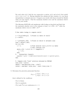 For each value r(j), find the two consecutive x entries, x(i) and x(i+1