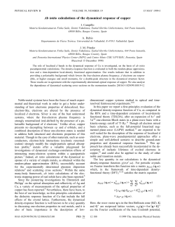 Ab initio calculations of the dynamical response of copper