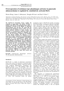 Overexpression of urokinase-type plasminogen activator in