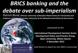 BRICS banking and the debate over sub-imperialism
