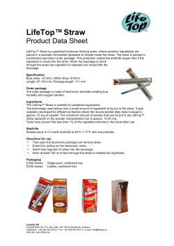 LT Straw Product Data Sheet