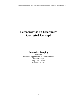 Democracy as an Essentially Contested Concept