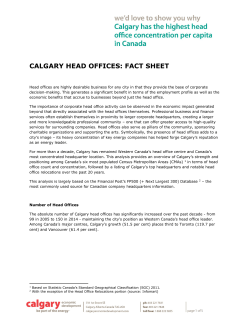 calgary head offices: fact sheet