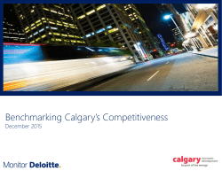 Benchmarking Calgary`s Competitiveness
