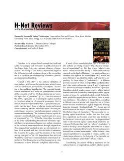 Untitled [Matthew Stanard on Imperialism Past and Present] - H-Net