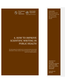 6. how to improve scientific writing in public health