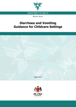 Diarrhoea and Vomiting Guidance for Childcare Settings