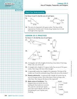 Lesson 23-3 LESSON 23-3 PRACTICE Check Your
