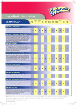 Ingredient Information - Kellogg`s Food Service