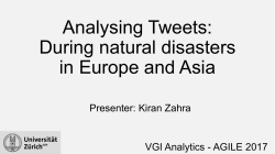 Analysing tweets describing during natural disasters in Europe and