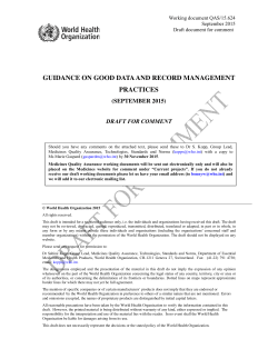 guidance on good data and record management practices