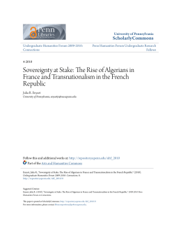 Sovereignty at Stake: The Rise of Algerians in France and