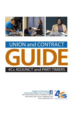 UNION and CONTRACT - Congress of Connecticut Community