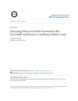 Educating Mexico in Emilio Fern&aacute;ndez`s R&iacute;o Escondido and Rosario