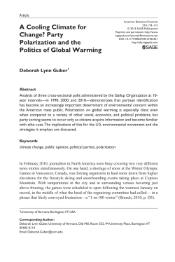 A Cooling Climate for Change? Party Polarization and the Politics of