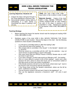 how a bill moves through the texas legislature