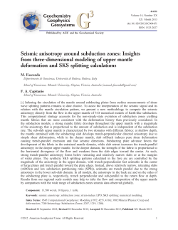 Seismic anisotropy around subduction zones: Insights from