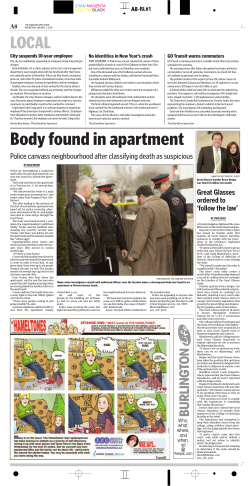 Hamilton Spectator Article - Page A8