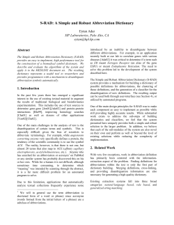 S-RAD: A Simple and Robust Abbreviation Dictionary