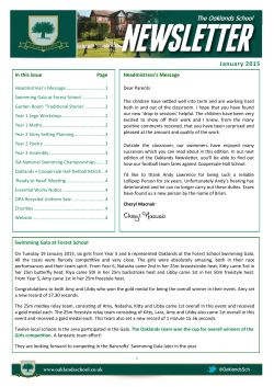January 2015 - The Oak-Tree Group of Schools