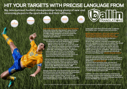 HIT YOUR TARGETS WITH PRECISE LANGUAGE FROM