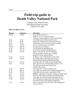 Death Valley field guide - San Francisco State University