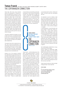 Tomas Franck THE COPENHAGEN CONNECTION