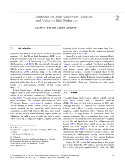 Southern Iceland: Volcanoes, Tourism and Volcanic Risk Reduction