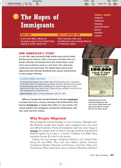 1 The Hopes of Immigrants