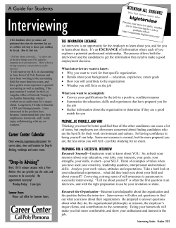 Interviewing - Cal Poly Pomona