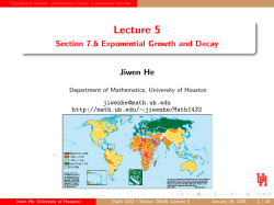 Lecture 5 - Department of Mathematics