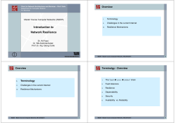 Introduction to Network Resilience